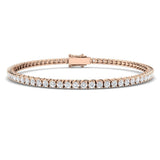 Bracelet de tennis de luxe en or et platine, serti de diamants ronds.