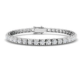 9ct White Gold 4.03ct Natural Diamond Tennis Bracelet