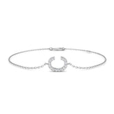 Pave Set Diamond Bracelet, Personalized Gold Chain Jewelry, Women Initial Diamond Bracelet