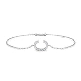 Pave Set Diamond Bracelet, Personalized Gold Chain Jewelry, Women Initial Diamond Bracelet