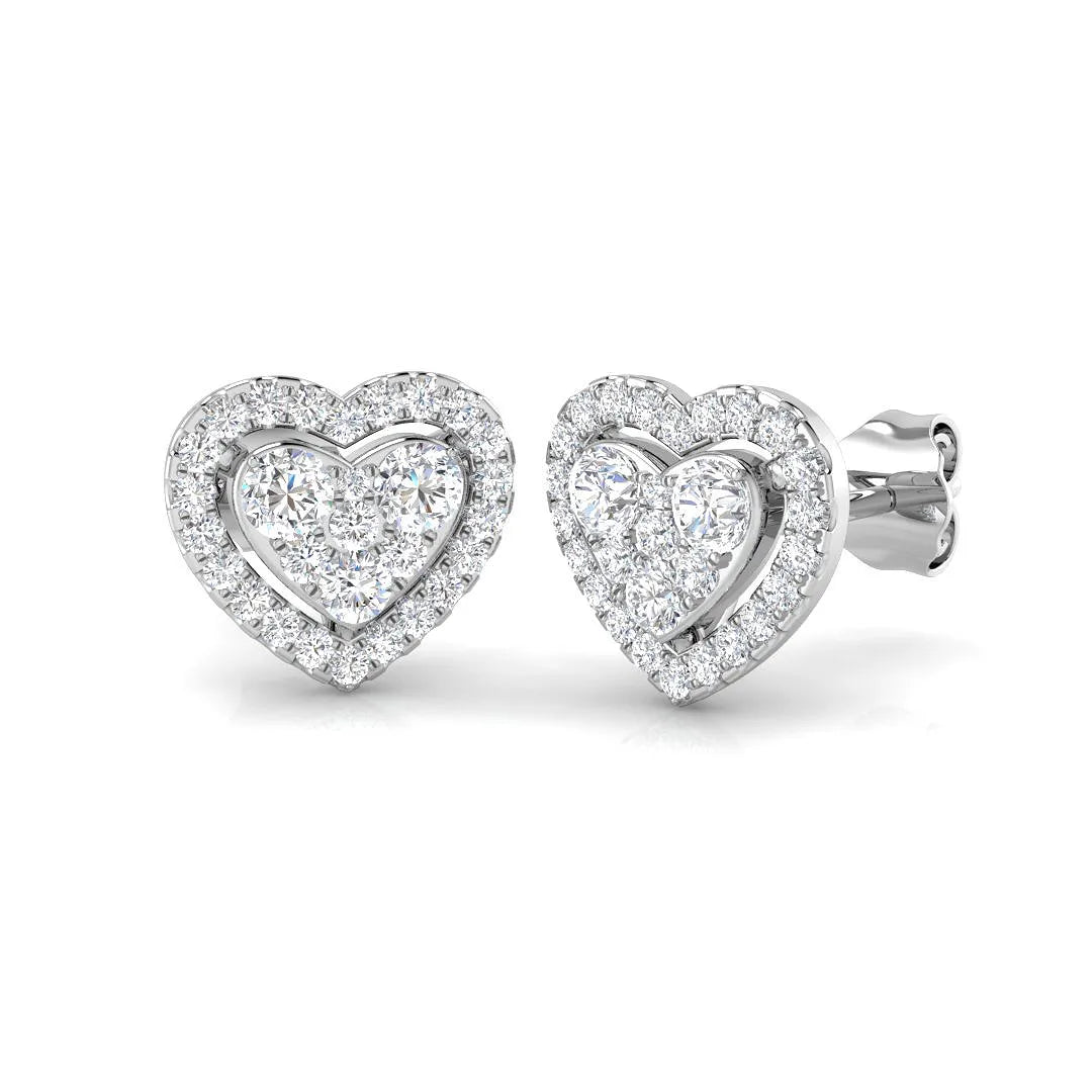 Natural/Lab Grown Diamond Cluster Earring In 9K/18K Hallmarked Gold
