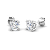 9ct White Gold 1.05ct Lab Grown Diamond Solitaire Earrings