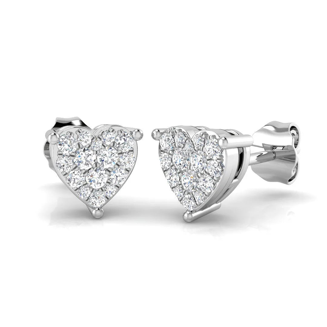0.30 Natural/Lab Grown Diamond Cluster Earring In 9K/18K Hallmarked Gold