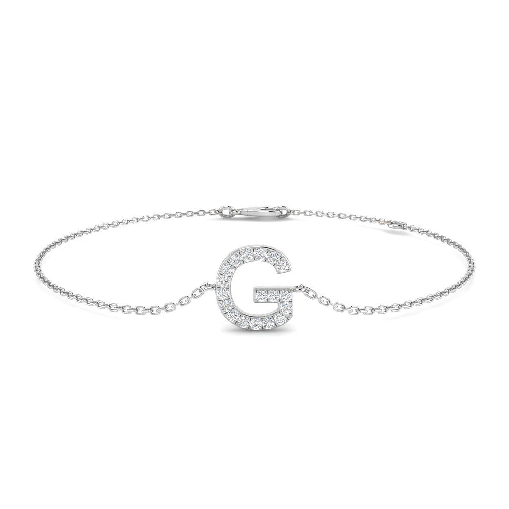 Personalized Diamond Chain, Luxury Gold Initial Jewelry, Lobster Claw Gold Bracelet