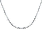 9ct White Gold 1.98ct Natural Diamond Tennis Necklace