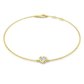 Bracelet de tennis de luxe en or et platine, serti de diamants ronds.