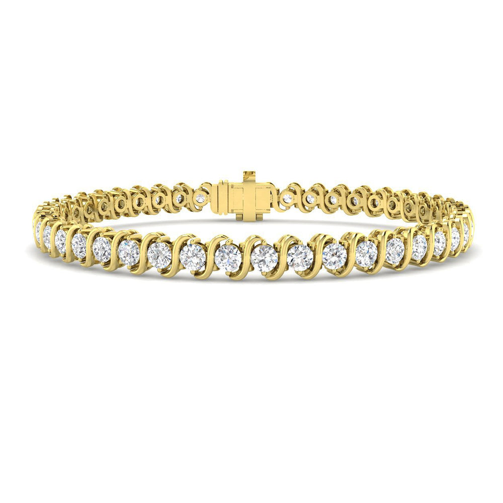 18K White Gold Bracelet, Prong Set Diamond Bracelet, Luxury Diamond Bracelet, Fine Jewelry Bracelet