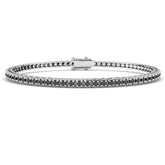 Black Diamond Bracelet, Natural Black Diamond Bracelet, Black Diamond Tennis Bracelet, 18K White Gold Bracelet