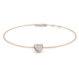 Clover Diamant-Kettenarmband mit Lünetten- und Pavé-Fassung aus Naturdiamanten in Platin
