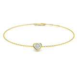 Clover Diamant-Kettenarmband mit Lünetten- und Pavé-Fassung aus Naturdiamanten in Platin