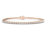 Bracelet de tennis de luxe en or et platine, serti de diamants ronds.