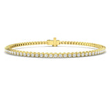 Bracelet de tennis de luxe en or et platine, serti de diamants ronds.