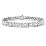 Lab Grown Diamond Bracelet, Oval Diamond Bracelet, Oval Tennis Bracelet, 18K White Gold Bracelet