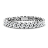10.80 Carat Natural Diamond Cuban Link Bracelet