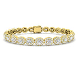 Gold Diamond Bracelet With Safety Latch