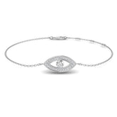9K Yellow Gold Lab Grown Diamond Evil Eye Protection Bracelet – Spiritual Good Luck Charm Jewellery