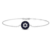 Yellow Gold Bracelet, Protection Bracelet, Blue Sapphire Jewelry