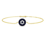 Evil Eye Bracelet, Sapphire Bracelet, Diamond Bracelet
