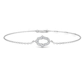 18K Yellow Gold Natural Diamond Hamsa Bracelet – Pave Set Religious Protection Charm