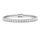 9ct White Gold 8.02ct Lab Grown Diamond Tennis Bracelet
