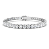 9ct White Gold 13.68ct Lab Grown Diamonds Tennis Bracelet