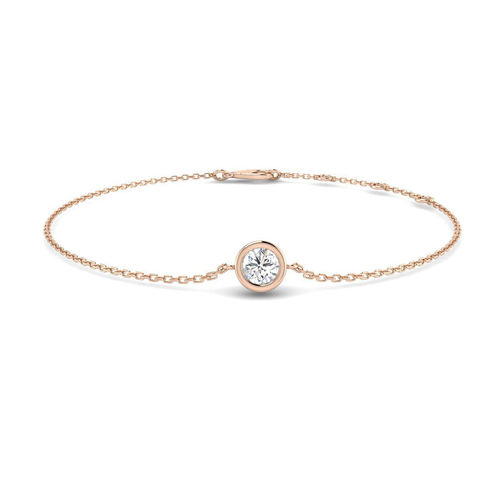 Minimalist Diamond Bracelet, Fine Gold Jewelry, Anniversary Gift