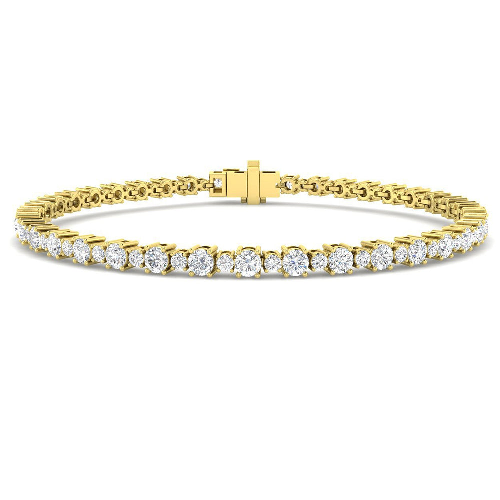 Prong Set Diamond Bracelet, White Gold Diamond Bracelet, Fine Jewelry Bracelet, Luxury Diamond Bracelet