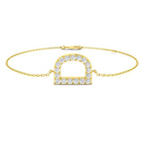 Personalized Diamond Chain, Trendy Platinum Bracelet, Lobster Claw Diamond Bracelet