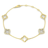 Bracelet de tennis de luxe en or et platine, serti de diamants ronds.