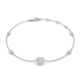 Diamond Bracelet, Round Diamond, Solitaire Bracelet, Romantic Gift