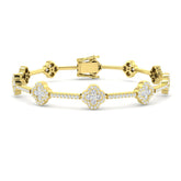 Clover Diamond Tennis Bracelet