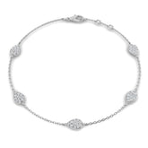 Pavé Diamond Bracelet, Station Bracelet, Gold Chain Bracelet, Fine Jewelry Bracelet