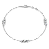 Natural Diamond Bracelet, Bezel Set Diamond Bracelet, Tennis Bracelet