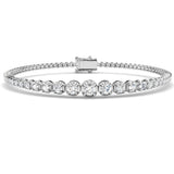Clover Diamant-Kettenarmband mit Lünetten- und Pavé-Fassung aus Naturdiamanten in Platin