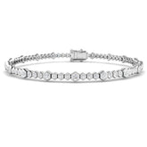 Natural Diamond Bracelet, Diamond Tennis Bracelet, Bezel Set Diamond Bracelet, Octagon Diamond Bracelet