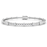 Natural Diamond Bracelet, Diamond Tennis Bracelet, Bezel Set Diamond Bracelet, Octagon Diamond Bracelet