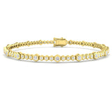 9K White Gold Bracelet, Round Diamond Bracelet, Luxury Diamond Bracelet, Fine Jewelry Bracelet