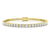 9ct Yellow Gold 6.99ct Lab Grown Diamond Tennis Bracelet