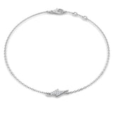 Lightning Bolt Bracelet, Diamond Charm Bracelet, Natural Diamond Bracelet
