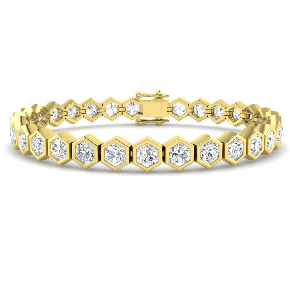Round Diamond Bracelet, 18K White Gold Bracelet, Luxury Diamond Bracelet, Fine Jewelry Bracelet, Wedding Jewelry Bracelet