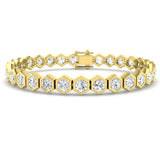 Round Diamond Bracelet, 18K White Gold Bracelet, Luxury Diamond Bracelet, Fine Jewelry Bracelet, Wedding Jewelry Bracelet