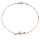 Clover Diamant-Kettenarmband mit Lünetten- und Pavé-Fassung aus Naturdiamanten in Platin