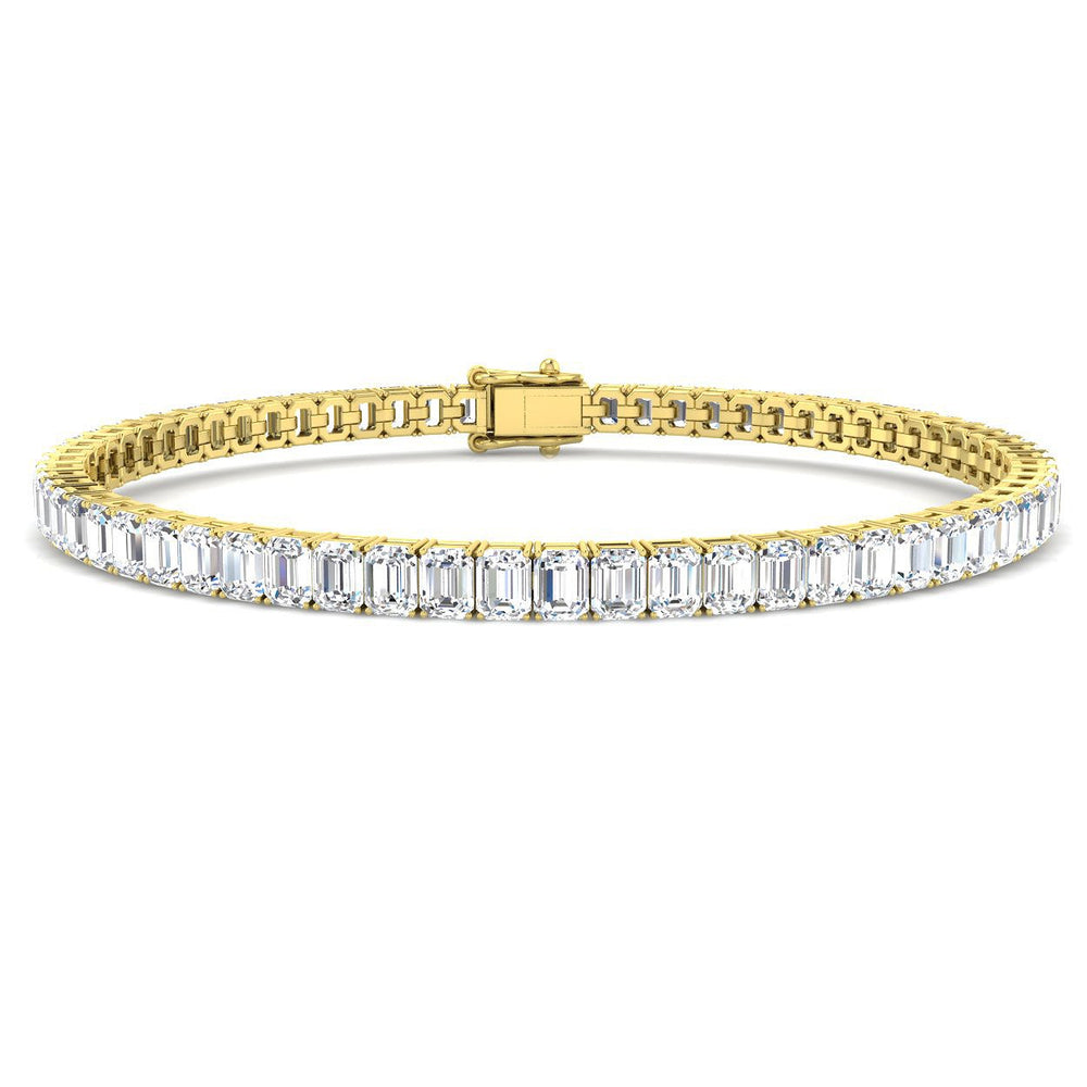 Natural Diamond Bracelet, Emerald Cut Diamond Bracelet, Diamond Tennis Bracelet