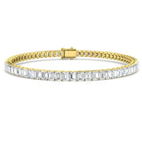 Natural Diamond Bracelet, Emerald Cut Diamond Bracelet, Diamond Tennis Bracelet