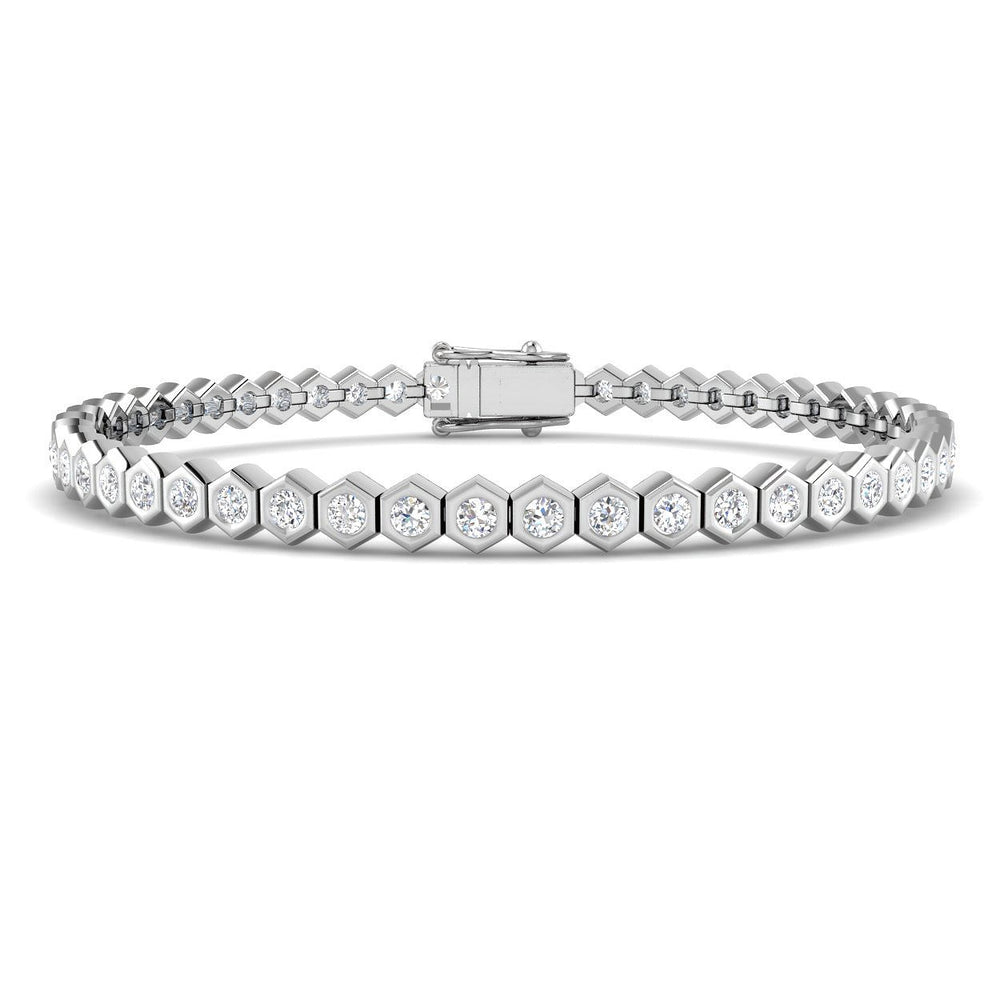 Lab Grown Diamond Bracelet, Platinum Diamond Bracelet, Diamond Tennis Bracelet