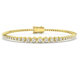 Clover Diamant-Kettenarmband mit Lünetten- und Pavé-Fassung aus Naturdiamanten in Platin