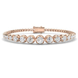 Clover Diamant-Kettenarmband mit Lünetten- und Pavé-Fassung aus Naturdiamanten in Platin