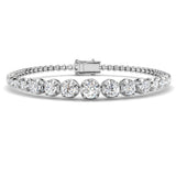 Clover Diamant-Kettenarmband mit Lünetten- und Pavé-Fassung aus Naturdiamanten in Platin
