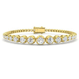 Clover Diamant-Kettenarmband mit Lünetten- und Pavé-Fassung aus Naturdiamanten in Platin