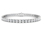Bracelet de tennis de luxe en or et platine, serti de diamants ronds.